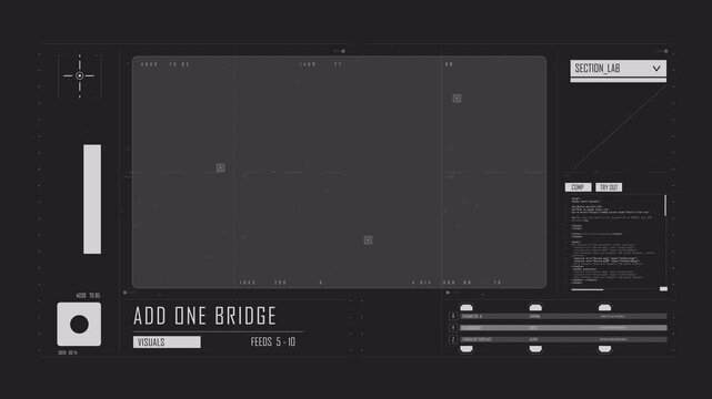 FUI tracking transparent HUD element 