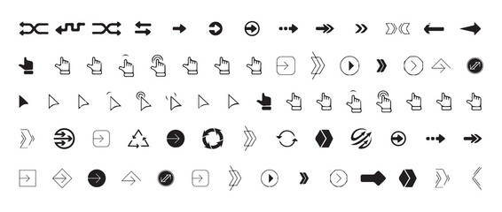 Arrow icon set.Arrow Black arrows icons.Arrows vector collection.illustration EPS10 