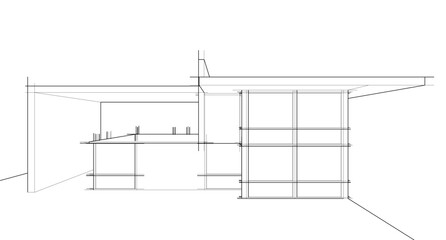 sketch of a house