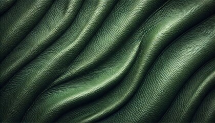 Textured Green Leather Close-Up