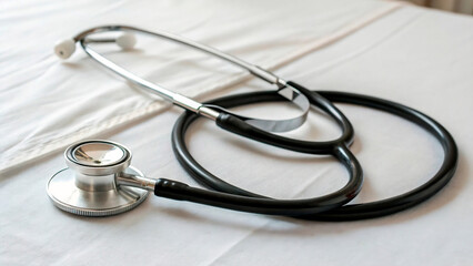 stethoscope on white background