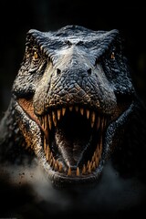 Obraz premium Photorealistic image of T-Rex head 