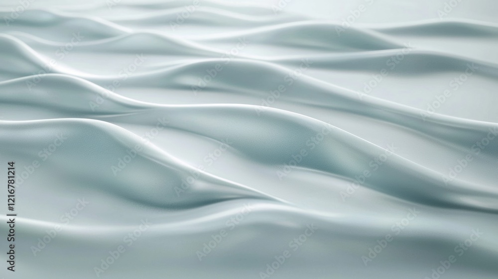 Poster close-up of a light blue fabric with wavy lines. the fabric appears to be made of a smooth, silky ma