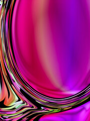 A vibrant abstract artwork featuring rainbow transitions on a pink background with smooth, flowing gradients. Perfect for decor, banners or festive