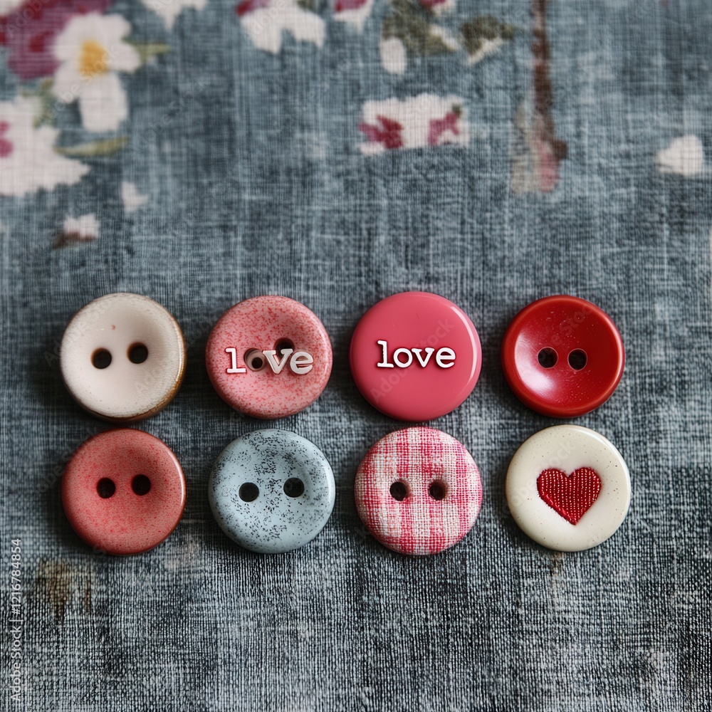 Poster a series of buttons arranged in a row, each with the word 