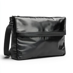 Naklejka premium Sleek Nylon Chest Pouch Minimalist Design On White Background Versatile Accessory for Style and Function