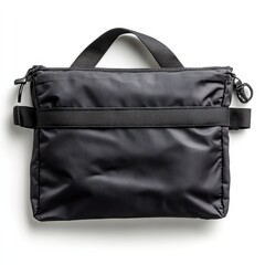 Naklejka premium Minimal Sport Chest Pouch Studio Product Photography On White Background Subtle Branding Concept
