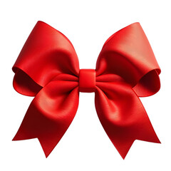 red bow isolated on white background