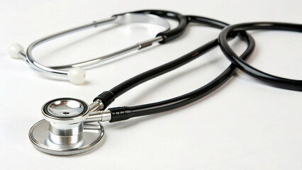 stethoscope on white background