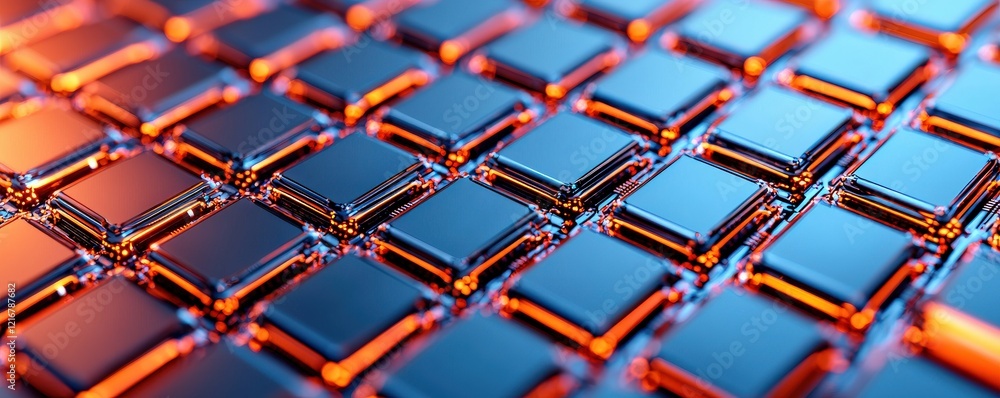 Aufkleber material science nano concept. close-up view of a textured surface featuring glossy, reflecting tile