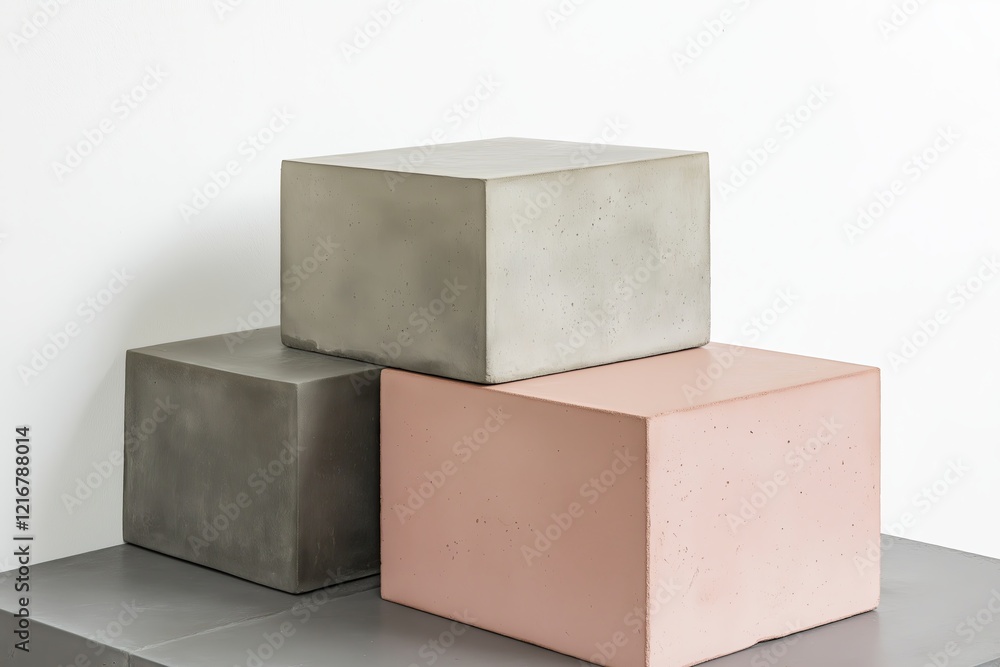 Aufkleber Stark concrete forms in a minimal color palette