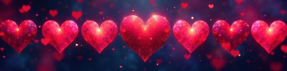 Interlocking hearts, linear framework, repeating motif, graphic, romance