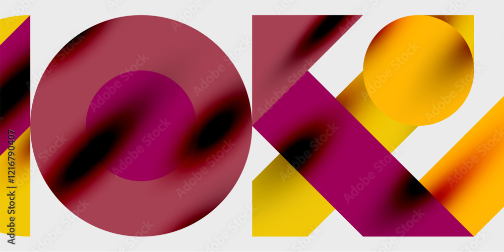 Aufkleber vibrant abstract background circles with smooth gradients, creating a dynamic and modern design. ide