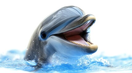 Playful Dolphin Breaks the Surface of the Water