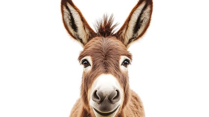 Fototapeta premium Close-up Portrait of a Smiling Donkey