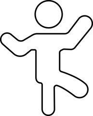 Dancing people icon.Trendly dance,tango,break dance happy dancing people icon. Disco dance lifestyle vector pictograms.Active lifestyle people and vitality vector icon.Modern dance class vector.