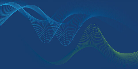 Abstract blue background with flowing lines for futuristic concept. Dynamic waves. vector illustration.