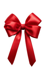 Red bow on isolated Background 