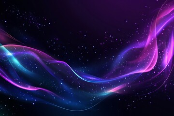 Obraz premium A purple and blue wave with stars in the background