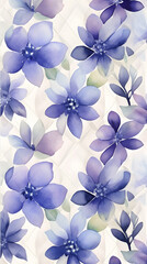 Fototapeta premium Digital vintage watercolor floral tile pattern abstract graphic poster background