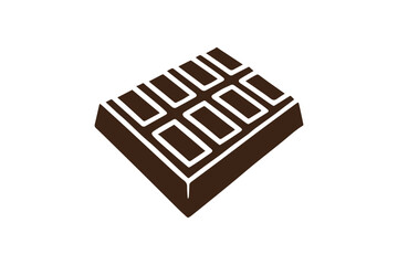 simple and unobtrusive chocolate bar  vector silhouette illustration isolated in white background