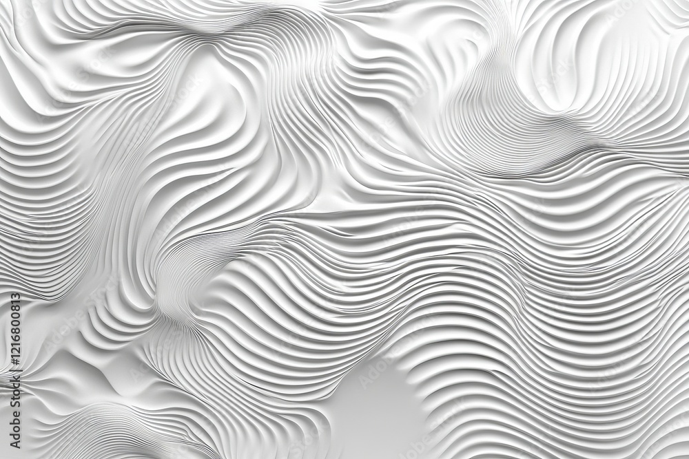 Poster a white background with a wave pattern