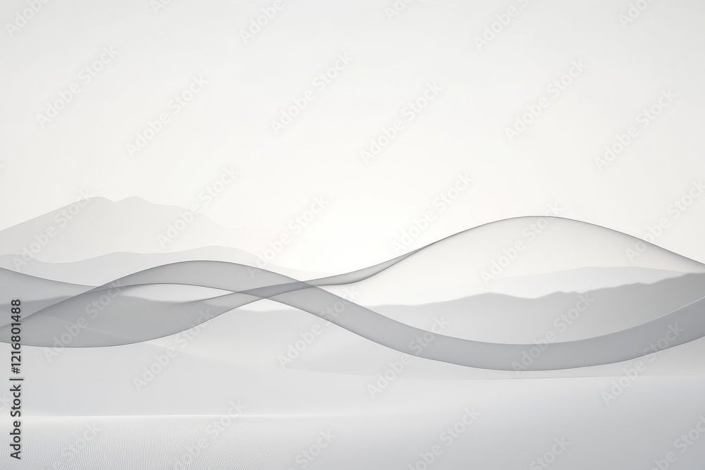 Poster a mountain range is shown in the background of a white and gray image