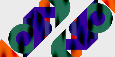 Modern abstract background featuring circles, lines, and triangles in a dynamic geometric composition. Perfect for stylish, tech, or creative-themed designs