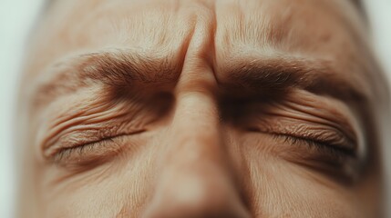 Close-up of a Person's Eyes, Showing Wrinkles and Skin Texture