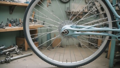 Fototapeta premium A closeup photo of a bike wh
