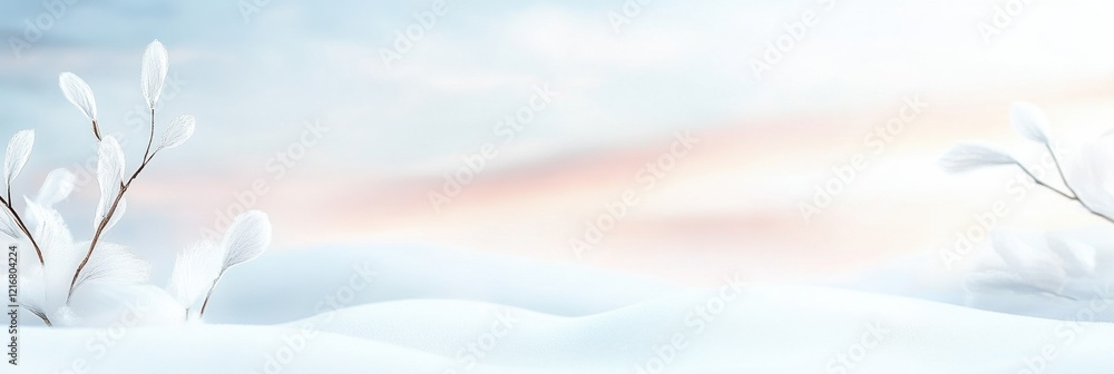 Poster soft and serene white frosted glass texture creating a modern and inviting atmosphere