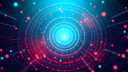 Fototapeta premium Grid of internet technologies. Abstract background with cobwebs. Large amount of data. 3d. Generative AI