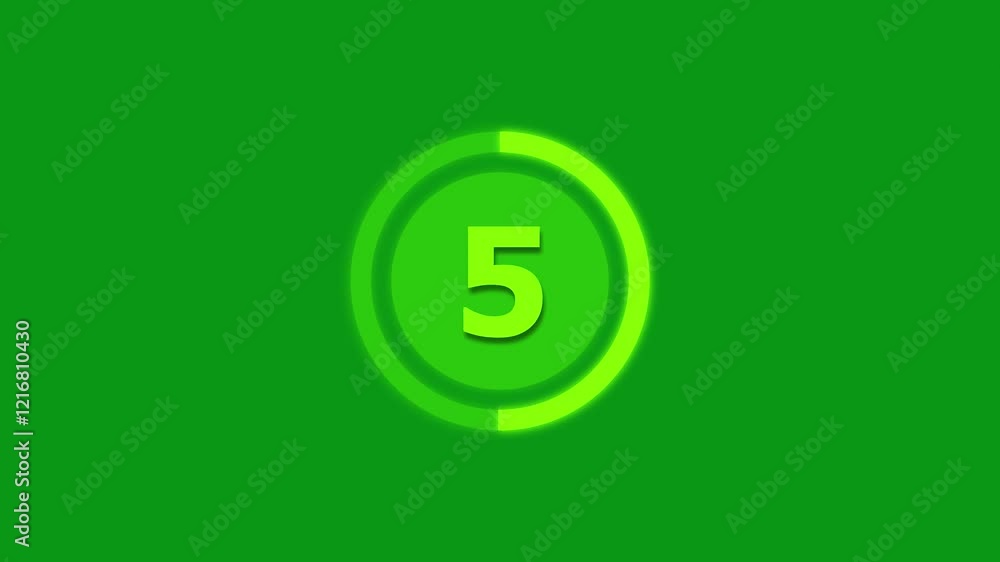 Poster countdown timer animation, 10 second timer animation video from 100 to 0 seconds . chroma key.