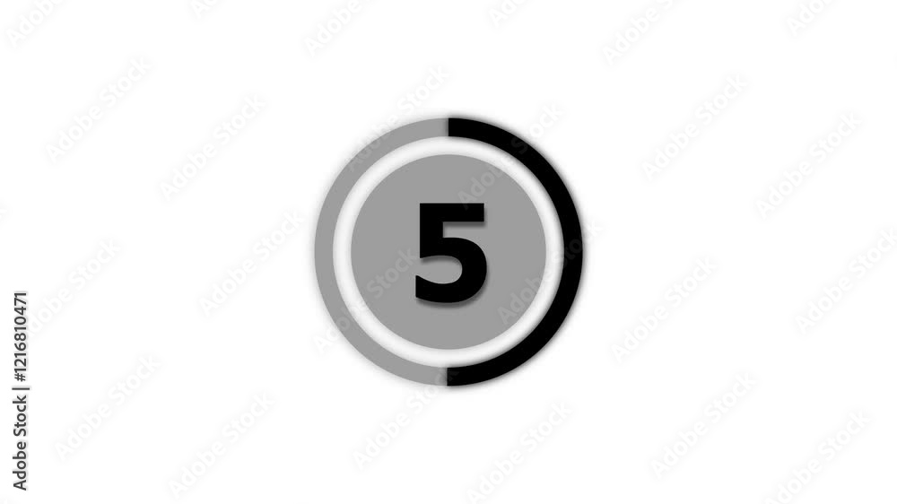 Poster countdown timer animation, 10 second timer animation video from 100 to 0 seconds . chroma key.