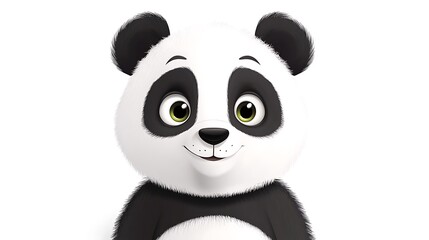 Obraz premium Adorable Cartoon Panda: A Delightful Digital Creation