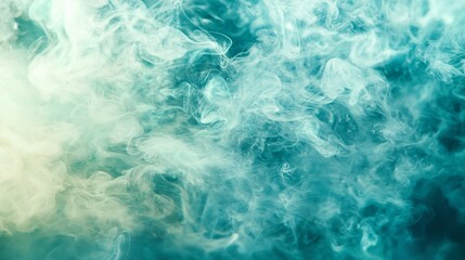 Obraz premium Abstract smoke swirls in teal and white