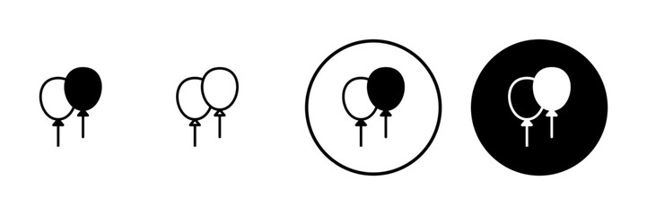 Balloon icon vector. Party balloon sign and symbol