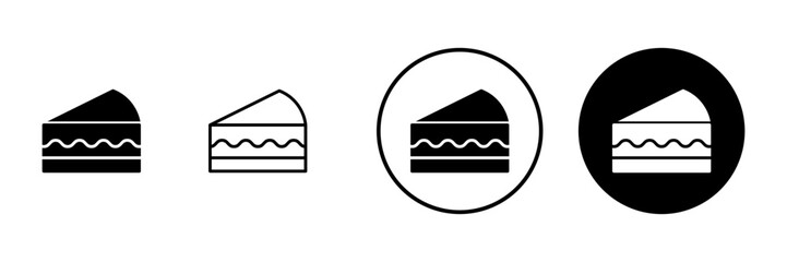 Cake icon vector. Cake sign and symbol. Birthday cake icon