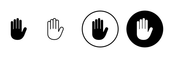 Hand icon vector. hand sign and symbol. palm