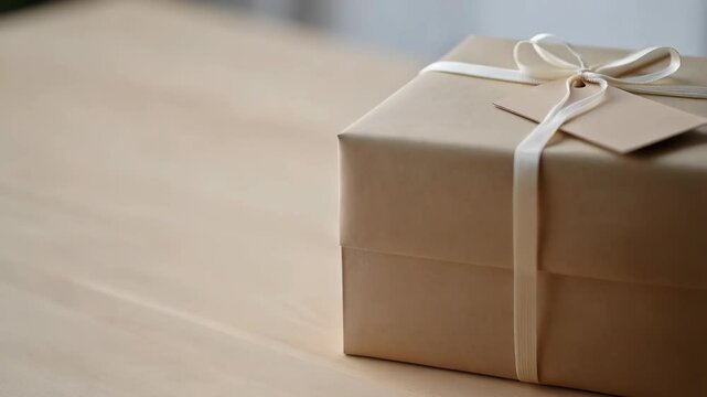 A Beautifully Wrapped Gift Box Ready for Giving