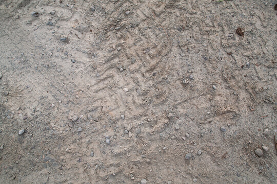 Traccia di pneumatico su strada sterrata (Texture)