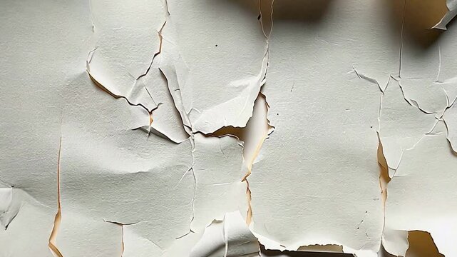 Wrinkled white paper showing its delicate creases and natural patterns.
