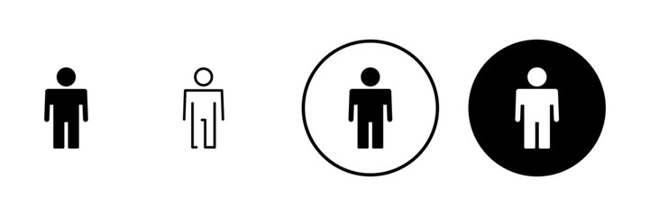 Man icon vector. male sign and symbol. human symbol