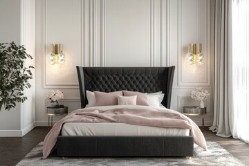 Elegant Master Bedroom Interior Design With Plush Bed