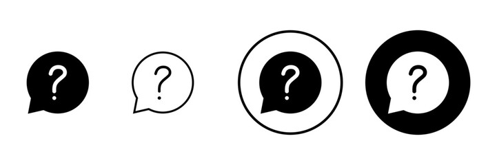 Question icon vector. question mark sign and symbol