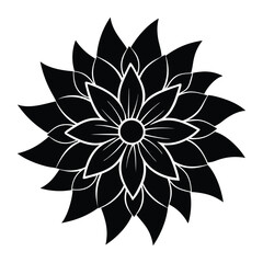 abstract flower vector on white background