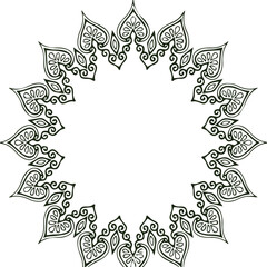 Beautiful flower art and mandala vector design