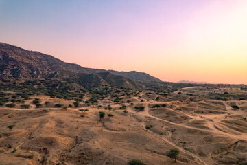 Landscape of Pushkar city of Rajasthan, India