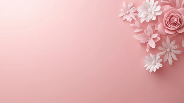 Celebrate Women's Day with beautiful typographic art featuring floral designs and warm colors