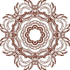 Beautiful flower art and mandala vector design